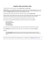 Copular verbs and action verbs