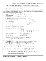 Hình học tọa độ trong không gian