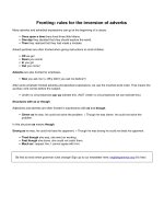 Fronting rules for the inversion of adverbs