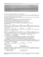 TỔNG HỢP CÁC ĐỀ THI  MÔN HOÁ HỌC