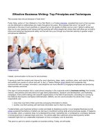 Effective business writing top principles and techniques