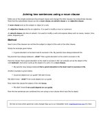 Joining two sentences using a noun clause