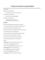 Joining two sentences using participles