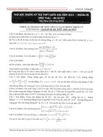 THỬ SỨC VỚI KỲ THI THPT QUỐC GIA NĂM 2015 MÔN TOÁN