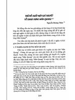 Báo cáo khoa học Thử đề xuất một giả thuyết về dang xưng Mâm Quang