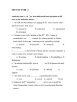 TEST OF UNIT 13- WITH KEY