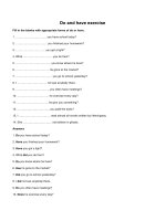 Do and have exercise