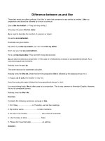 Difference between as and like