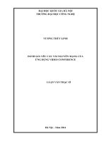 Đánh giá yêu cầu tài nguyên mạng của ứng dụng Video Conference