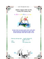 bài dự thi vận dụng kiến thức liên môn để giải quyết các tình huống thực tiễn biện pháp để trồng cà chua sạch đạt hiệu quả cao