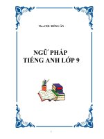 NGỮ PHÁP TIẾNG ANH lớp 9 TUYỆT HAY