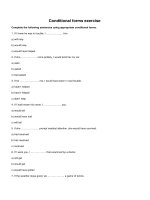Conditional forms exercise