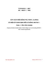 cáp điện bằng polyvinyl clorua có điện áp định đến và bằng 450 750 V-