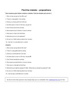 Find the mistake   prepositions