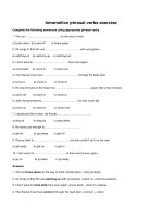 Intransitive phrasal verbs exercise