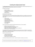 Learning the simple present tense