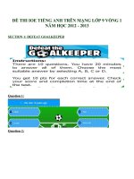 ĐỀ THI IOE TIẾNG ANH TRÊN MẠNG lớp 9 VÒNG 1 năm học 2012   2013