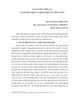 Báo cáo khoa học Sau 65 năm, nhìn lại cách nhận diện và định nghĩa từ tiếng Việt