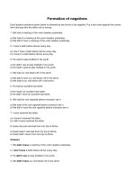 Formation of negatives