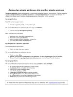 Joining two simple sentences into another simple sentence