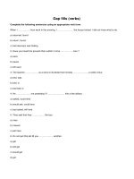 Tài liệu: Gap fills verbs