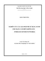 Nghiên cứu các giải pháp để sử dụng TCP IP cho mạng cảm biến không dây (Wireless Sensor Networks