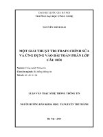 Một giải thuật Tri-train chỉnh sửa và ứng dụng vào bài toán phân lớp câu hỏi