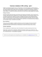 Common mistakes in ESL writing   part i