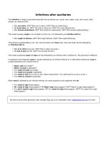 Infinitives after auxiliaries