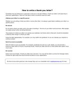 How to write a thank you letter