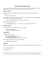 Care as a verb and a noun