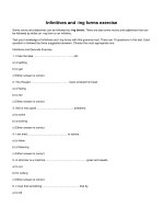 Infinitives and  ing forms exercise