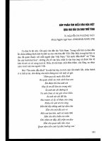 Báo cáo khoa học Góp phần tìm hiểu văn hoá Việt qua hai bài ca dao trữ tình