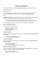 Kinds of conjunctions