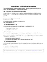 American and british english differences