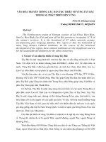 Báo cáo khoa học Văn hóa truyền thống các dân tộc thiểu số vùng tây bắc trong sự phát triển bền vững