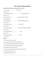 For to and so that exercise