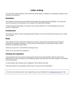 Letter writing (English lesson)