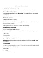 Classification of verbs