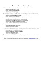 Mistakes in the use of prepositions