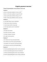 English grammar exercise