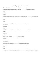 Linking expressions exercise