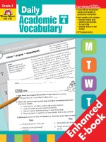 Daily Academic Vocabulary Grade 4