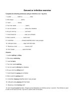 Gerund or infinitive exercise