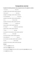 Comparatives exercise