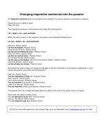 Changing imperative sentences into the passive