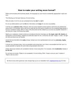 How to make your writing more formal