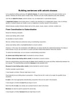 Building sentences with adverb clauses