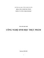 GIÁO TRÌNH THỰC HÀNH CÔNG NGHỆ SINH HỌC THỰC PHẨM