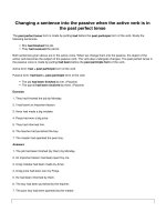 Changing a sentence into the passive when the active verb is in the past perfect tense